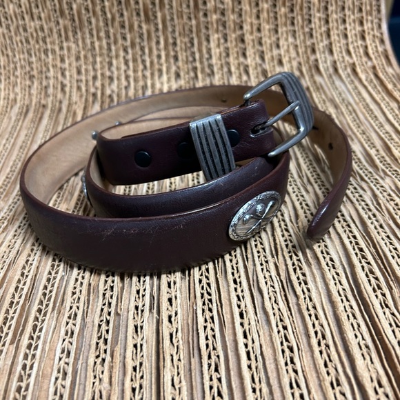 Vintage Brown Leather Golf Belt - Picture 4 of 8